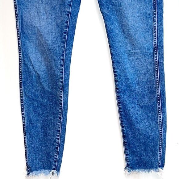 Madewell 10” High Rise Skinny Button Front Jeans Raw hem Womens Sz 26 - Picture 5 of 11